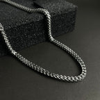 6mm Silver Square Franco Foxtail Neck Chain- 24 inches