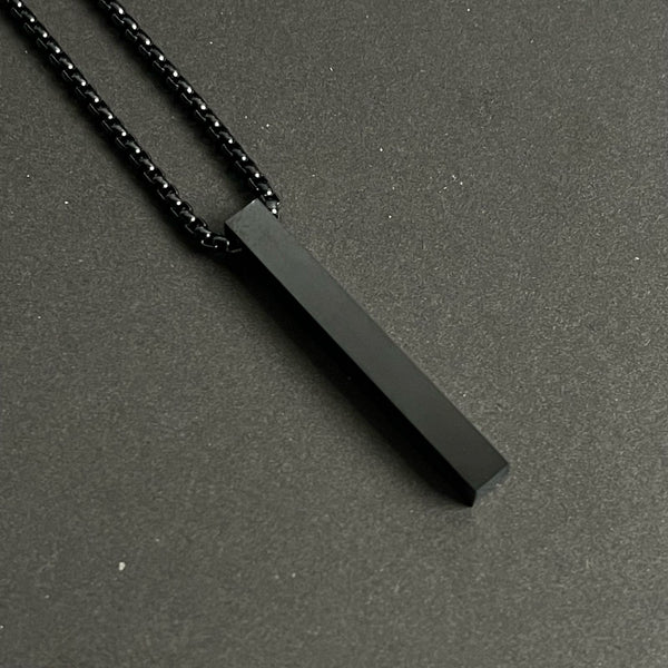 Premium Black Vertical Bar Pendant