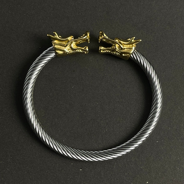 Alpha Dragon Stainless Steel Bracelet for Men