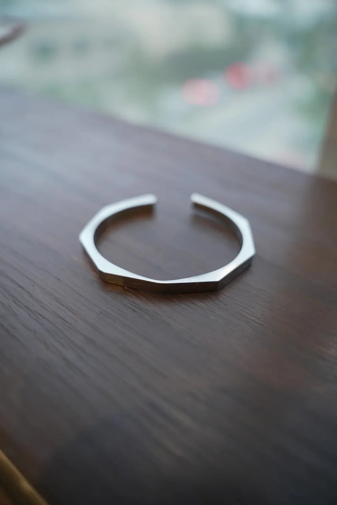 Hex Edge Stainless Steel Cuff