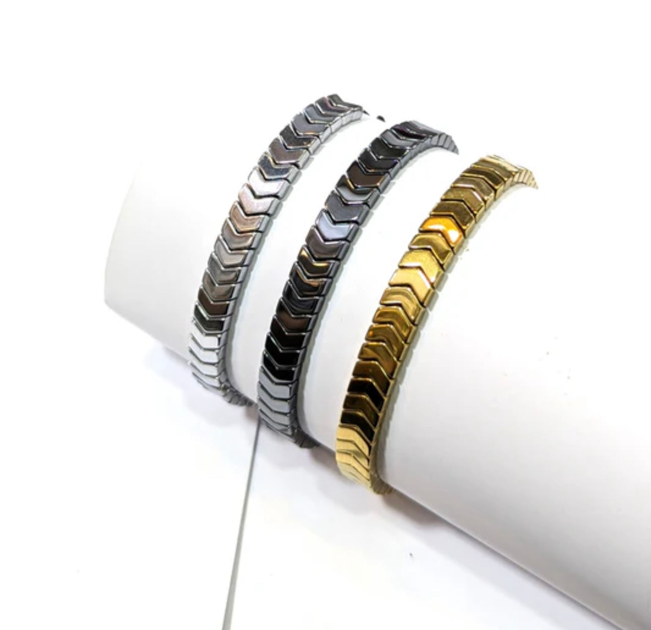 Full Handmade Natural Hematite Bracelet Minimalist Men Women Braided Braclet Adjustable Yoga Arrows Braslet Fashion Jewelry Gift XIEGONG