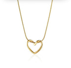 New Simple Hollow Love Heart Pendant Necklace for Women Fashion Creative Geometric Clavicle Chain Necklaces Party Jewelry Gift