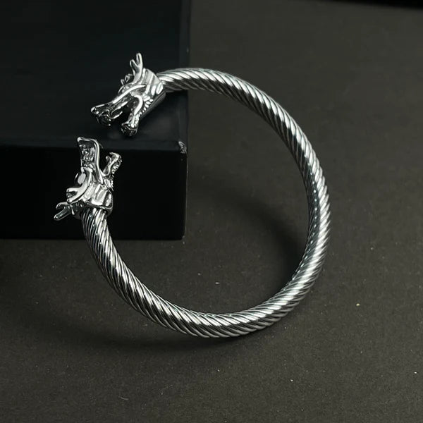 Alpha Dragon Stainless Steel Bracelet for Men